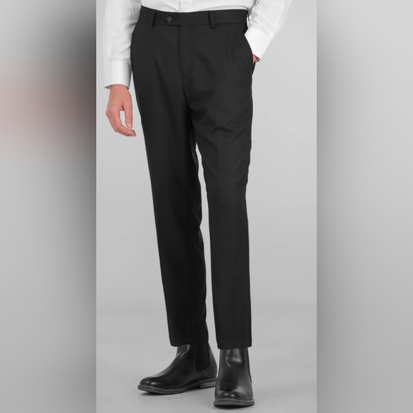 NWT Men's Black 2 Button Suit 56R 50W Modern Fit New 2pc - Picture 3 of 6